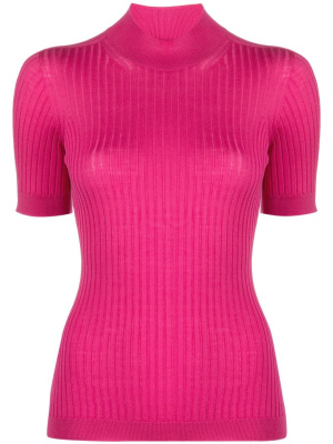 

Ribbed-knit wool top, Versace Ribbed-knit wool top