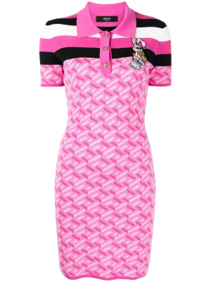 

Biggie Bunny jacquard polo dress, Versace Biggie Bunny jacquard polo dress