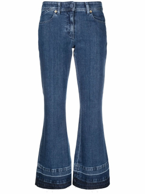 

Logo-patch cropped jeans, Versace Logo-patch cropped jeans