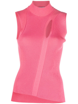

Cut-out ribbed-knit top, Versace Cut-out ribbed-knit top