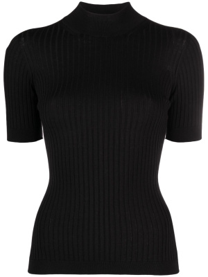 

Ribbed-knit short-sleeve top, Versace Ribbed-knit short-sleeve top