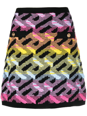 

Greca-knit mini skirt, Versace Greca-knit mini skirt