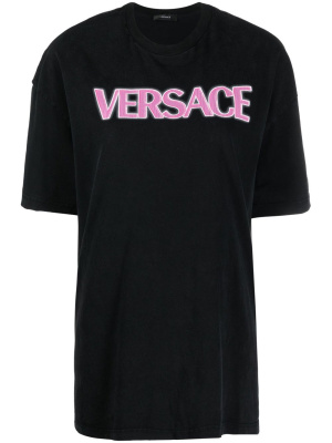 

Logo-print cotton T-shirt, Versace Logo-print cotton T-shirt