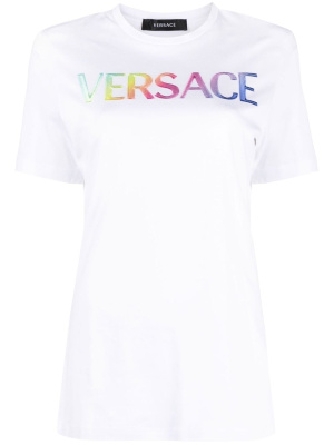 

Logo-lettering T-shirt, Versace Logo-lettering T-shirt