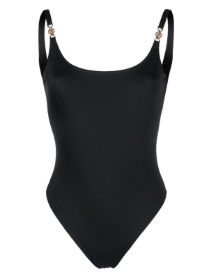 

Greca-detail scoop swimsuit, Versace Greca-detail scoop swimsuit