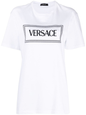 

Logo-embroidered cotton T-shirt, Versace Logo-embroidered cotton T-shirt