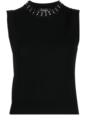 

Crew-neck knitted vest top, Versace Crew-neck knitted vest top