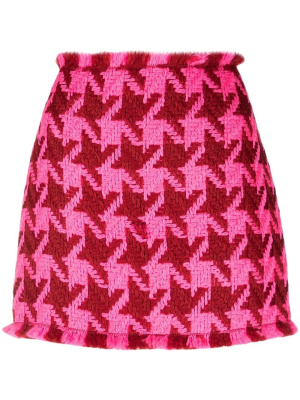 

Houndstooth pattern mini skirt, Versace Houndstooth pattern mini skirt