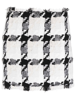

High-waisted check-pattern skirt, Versace High-waisted check-pattern skirt