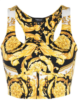 

Barocco print cropped top, Versace Barocco print cropped top