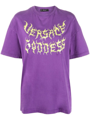 

Logo-print cotton T-shirt, Versace Logo-print cotton T-shirt