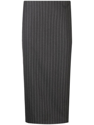 

Mid-length pinstripe skirt, Versace Mid-length pinstripe skirt