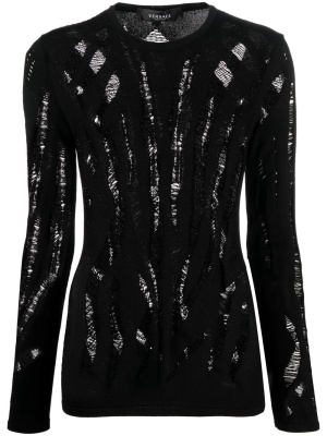 

Slashed knit jumper, Versace Slashed knit jumper