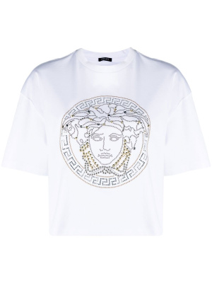 

Medusa-print cotton T-shirt, Versace Medusa-print cotton T-shirt
