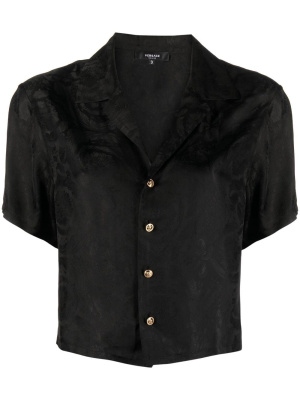 

Barocco-jacquard cropped shirt, Versace Barocco-jacquard cropped shirt
