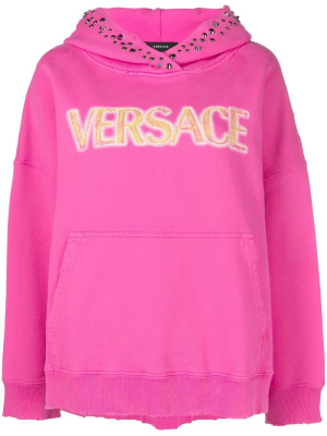 

Logo-print detail hoodie, Versace Logo-print detail hoodie