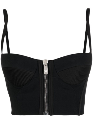 

Zip-up bustier top, Versace Zip-up bustier top