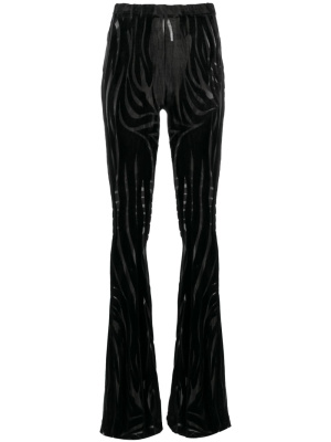 

Zebra devoré-effect flared trousers, Versace Zebra devoré-effect flared trousers