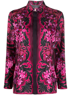 

Floral-print silk shirt, Versace Floral-print silk shirt