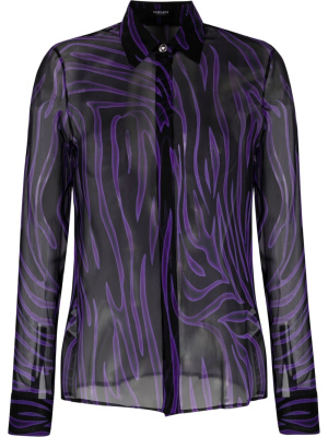 

Striped silk blouse, Versace Striped silk blouse