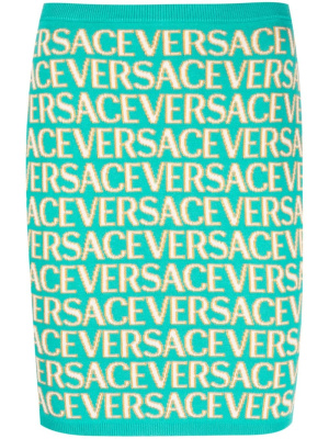 

Allover logo-jacquard miniskirt, Versace Allover logo-jacquard miniskirt