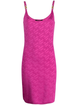 

La Greca-pattern knitted dress, Versace La Greca-pattern knitted dress