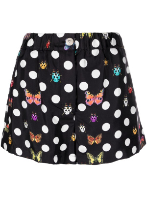 

X Dua Lipa polka-dot silk shorts, Versace X Dua Lipa polka-dot silk shorts