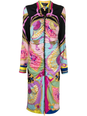 

I Ventagli midi shirt dress, Versace I Ventagli midi shirt dress