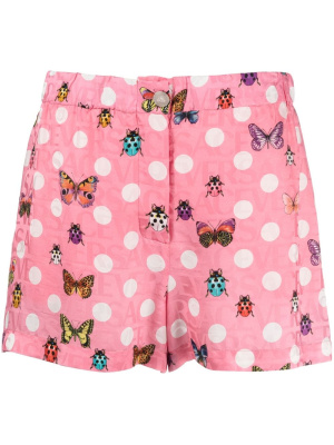 

Butterflies-print silk-blend shorts, Versace Butterflies-print silk-blend shorts