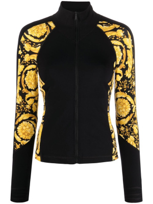 

Baroque-print zip-up jacket, Versace Baroque-print zip-up jacket
