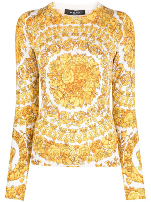 

Barocco-print silk jumper, Versace Barocco-print silk jumper