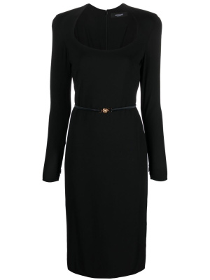 

Medusa belted midi dress, Versace Medusa belted midi dress