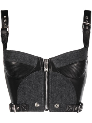 

Panelled bustier top, Versace Panelled bustier top