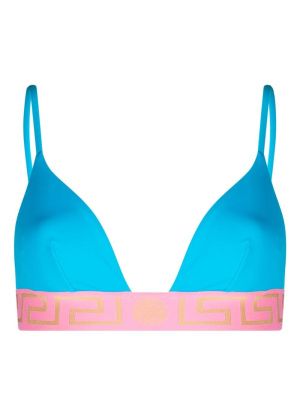 

Greca-border triangle bikini top, Versace Greca-border triangle bikini top