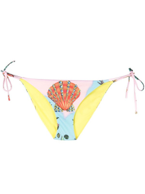 

Shell print bikini bottoms, Versace Shell print bikini bottoms