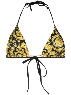 

Barocco-print bikini top, Versace Barocco-print bikini top