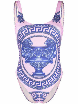 

Greek Key-print swimsuit, Versace Greek Key-print swimsuit