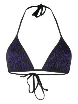 

Logo-print reversible bikini top, Versace Logo-print reversible bikini top
