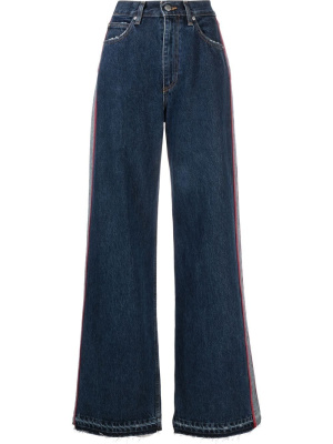 

Side stripe-detail trousers, RED Valentino Side stripe-detail trousers