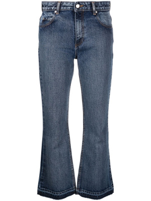 

Mid-rise flared cropped jeans, RED Valentino Mid-rise flared cropped jeans