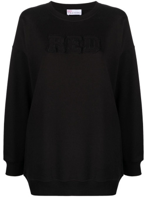 

Logo-embroidered long-sleeve sweatshirt, RED Valentino Logo-embroidered long-sleeve sweatshirt