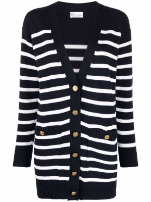 

Longline striped cardigan, RED Valentino Longline striped cardigan