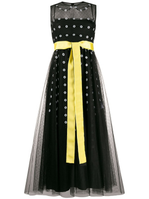 

Floral tulle long dress, RED Valentino Floral tulle long dress
