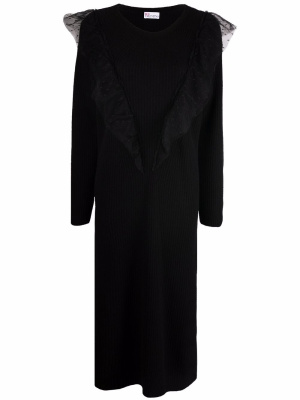 

Long-sleeve ribbed-knit dress, RED Valentino Long-sleeve ribbed-knit dress
