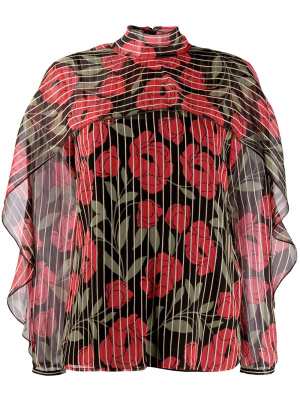 

Camellia printed blouse, RED Valentino Camellia printed blouse