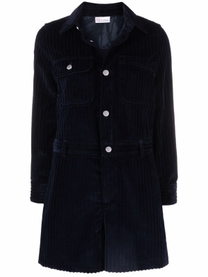

Long-sleeve corduroy minidress, RED Valentino Long-sleeve corduroy minidress