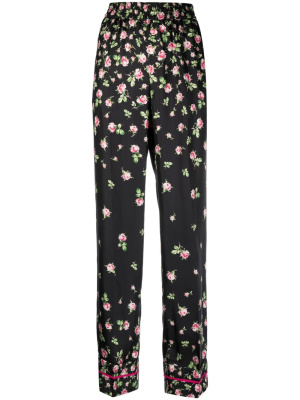 

Rose Ombré-print silk trousers, RED Valentino Rose Ombré-print silk trousers