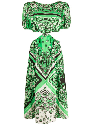 

Bandana-print cotton midi dress, RED Valentino Bandana-print cotton midi dress
