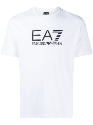 

Logo-embossed short-sleeve T-shirt, Ea7 Emporio Armani Logo-embossed short-sleeve T-shirt
