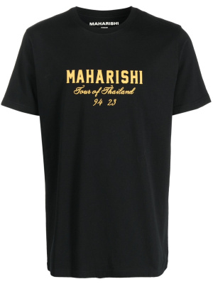 

Logo-print organic cotton T-shirt, Maharishi Logo-print organic cotton T-shirt